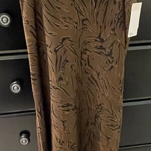 Nordstrom Brown Textured Maxi Skirt